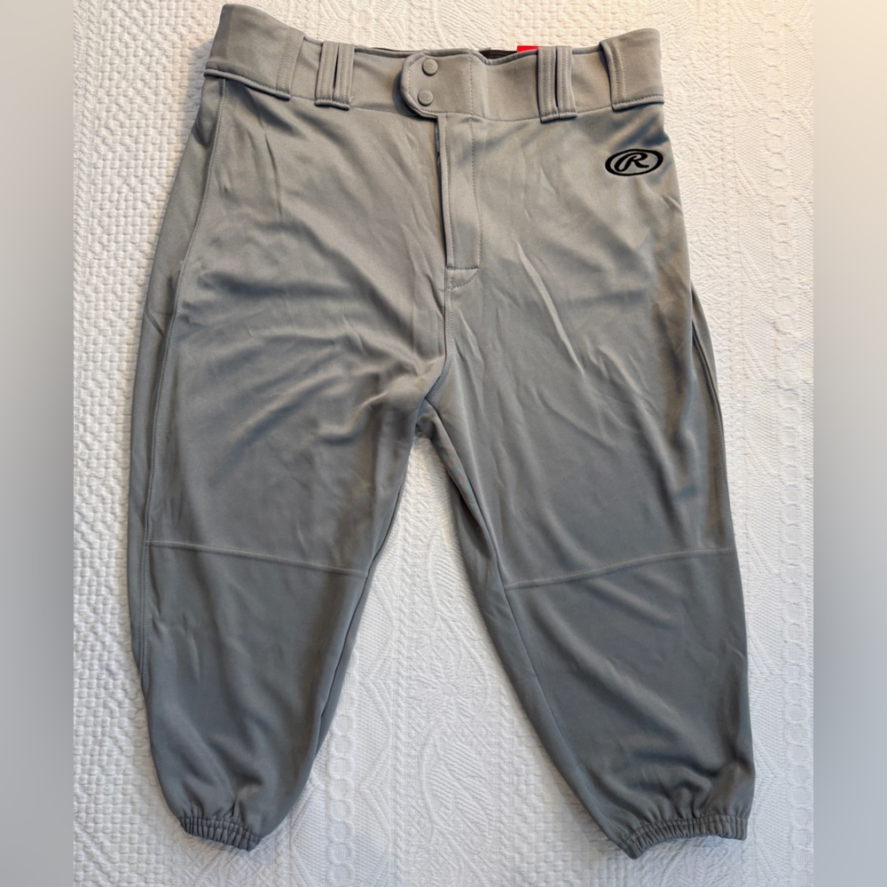 NWT Rawlings Gray Knicker Baseball Pants Adult Large New with Tags